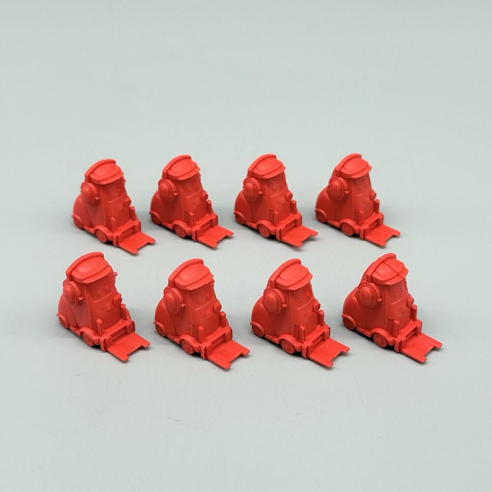 Hasbro 2011 Monopoly Disney Pixar Cars 2 Replacement 8 Red Plastic Pitties Only